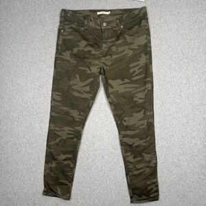Levi's Women's Size 31 711 Skinny Green Camo Ankle Length Pants
